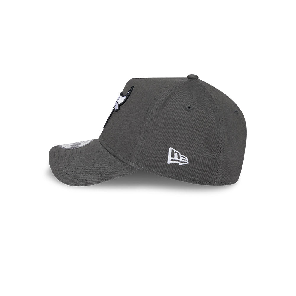 Chicago Bulls Hat - Dusty Charcoal Grey 9Forty A-Frame NBA Snapback Cap - New Era